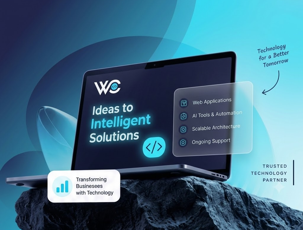 Wisencode AI Solutions Laptop Showcase
